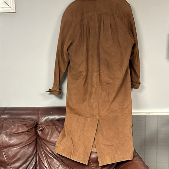 Adventure Bound by Wilson Thinsulate leather suede duster coat, fully lined, M, - Picture 3 of 13